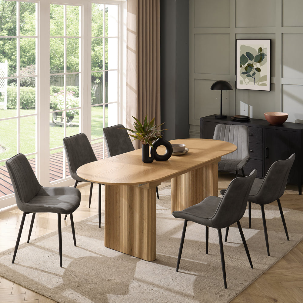 Tokyo Japandi Wooden Table Dining Set with Dining Chairs