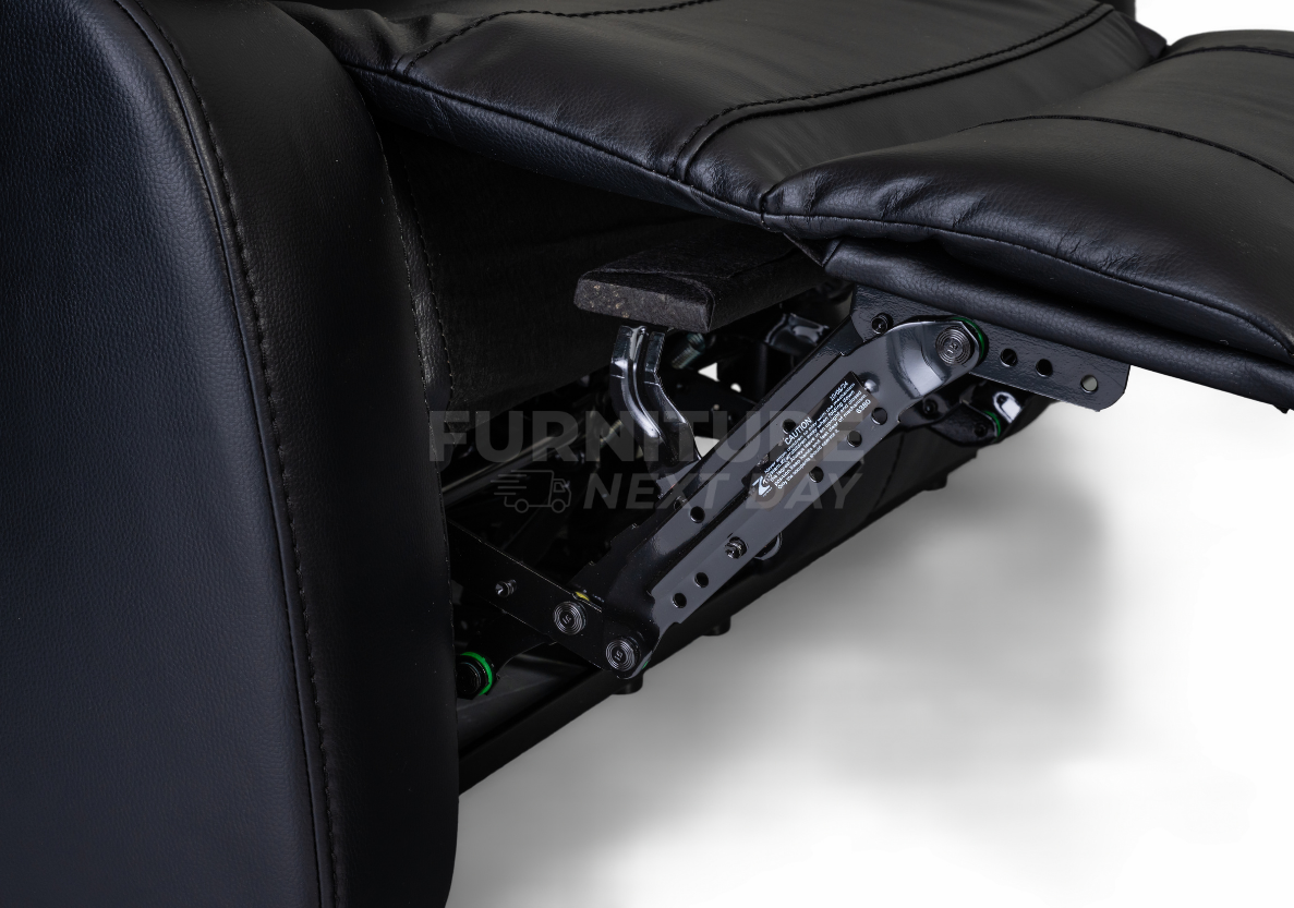 Barnhill 2 Seater Leather Suite - Black