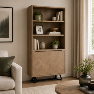 Iris Aged Grey Oak Bookcase