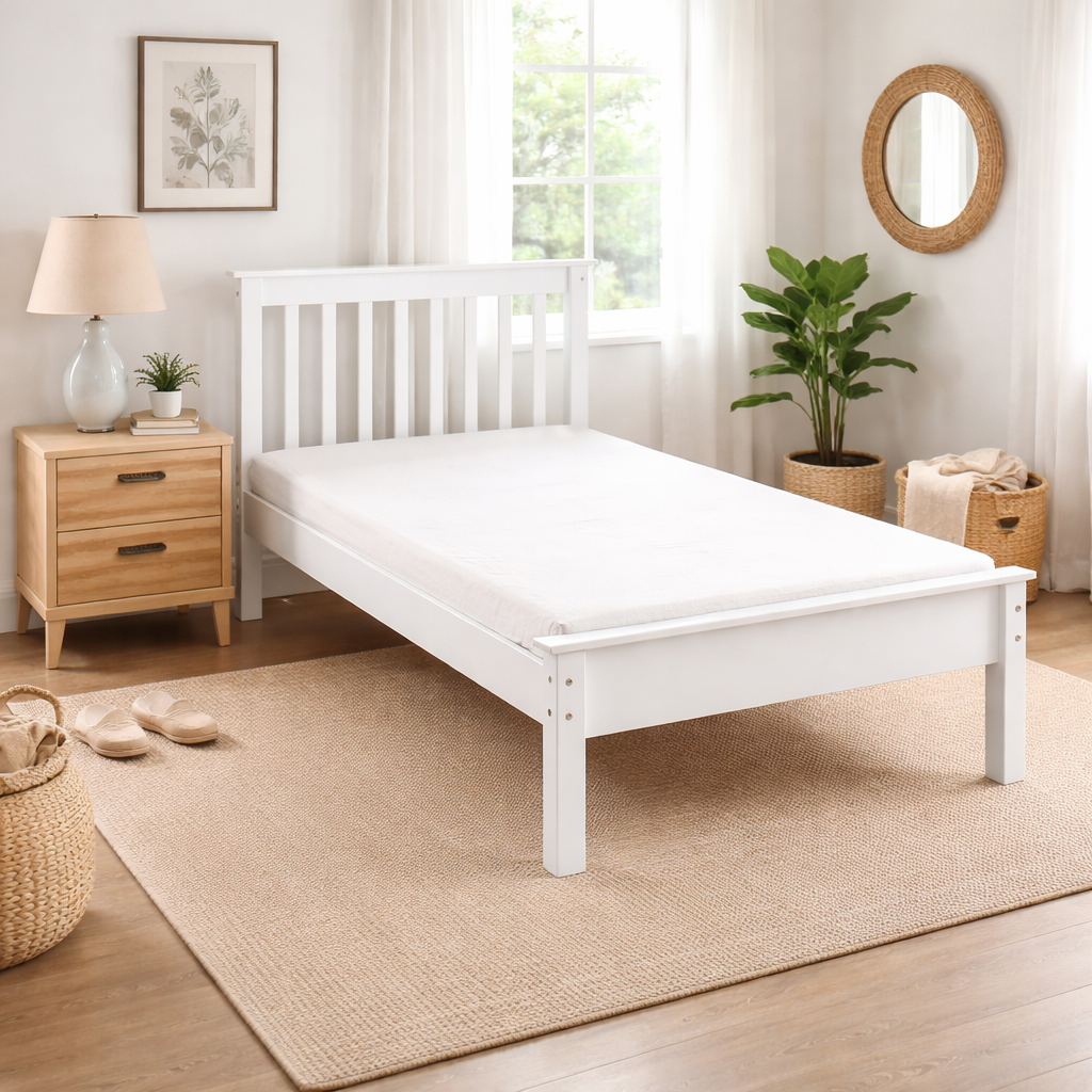 Alfie Small Double Bed - White