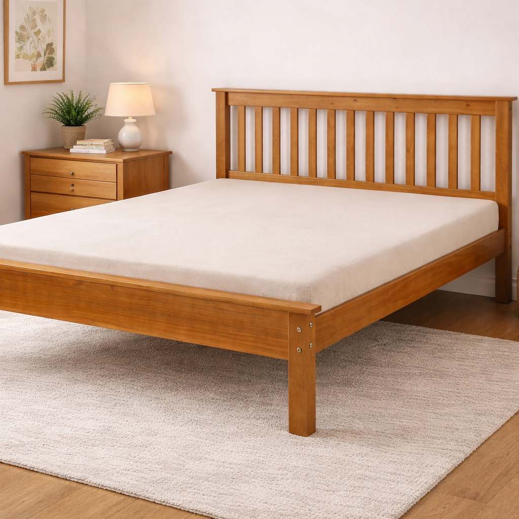 Kaiden Small Double Bed Frame - Rustic Pine