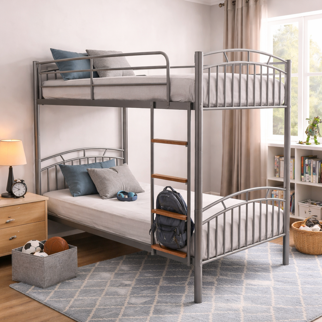 Bailey Metal Bunk Bed - Silver