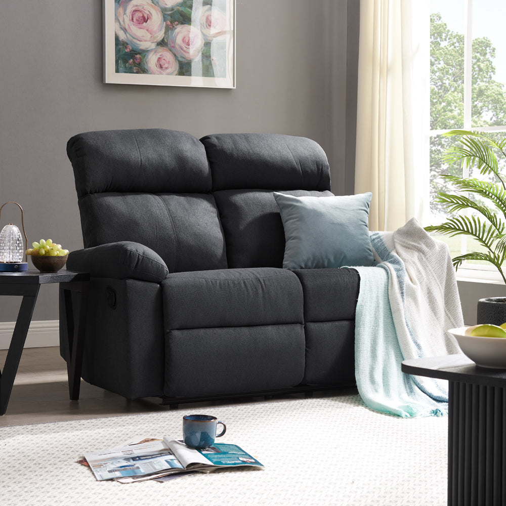 Isla 2 Seater Recliner - Dark Grey