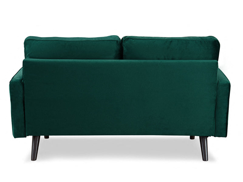 Anya 2 Seater Velvet Upholstered Cushion Sofa - Green