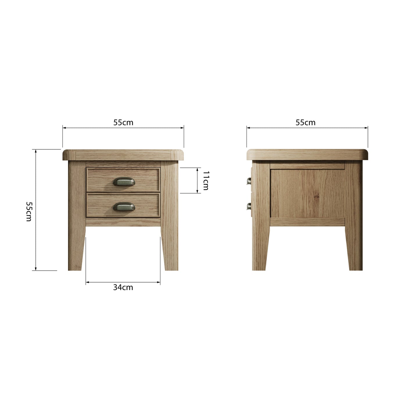 Helios Smoked Oak Lamp Table