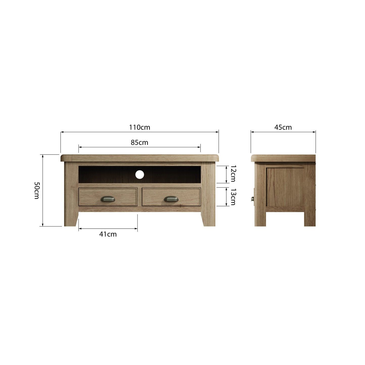 Helios Smoked Oak TV Unit