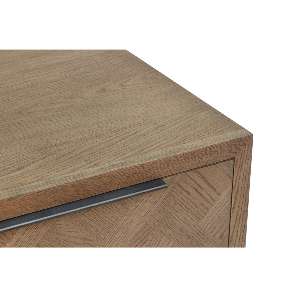Iris Aged Grey Oak Lamp Table
