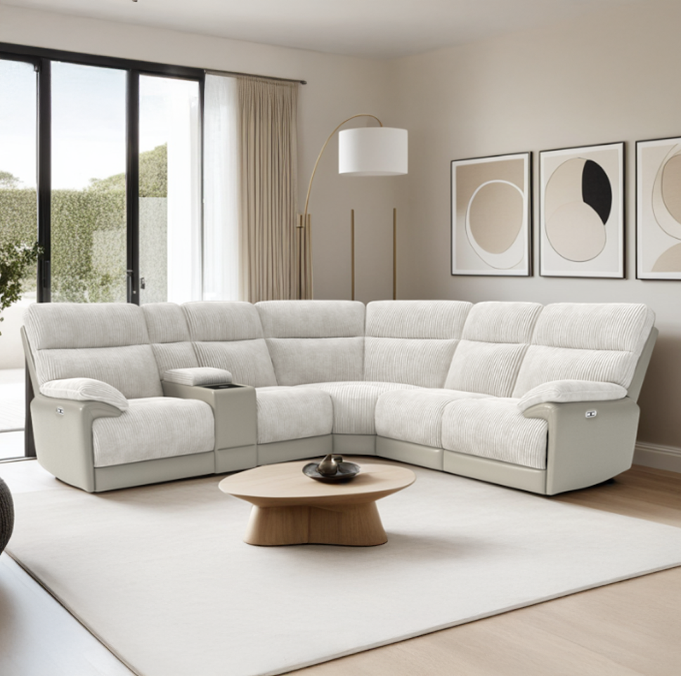 Rome Corner Sofa - Sectional 2-C-2 with Console Table