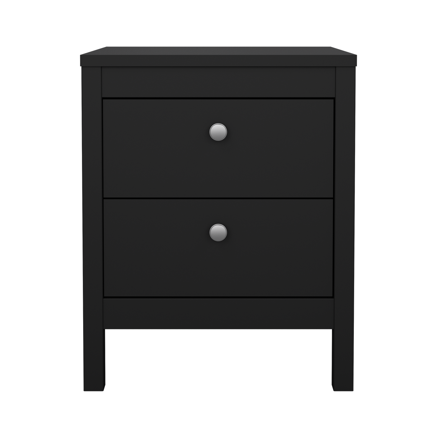 Madrid 2 Drawer Nightstand - Black