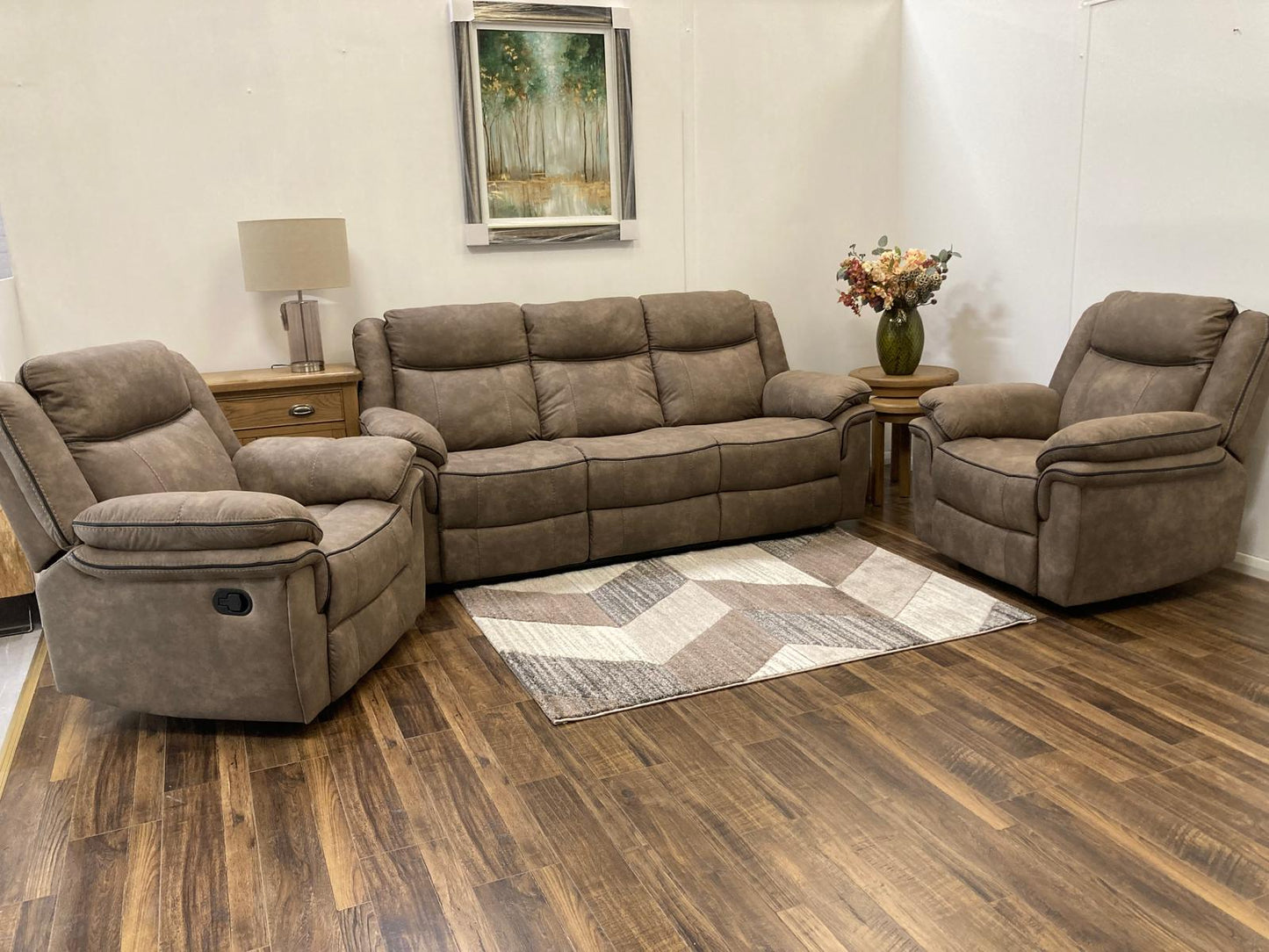Lucan 3RR+1R+1R Manual Reclining Suite - Brown