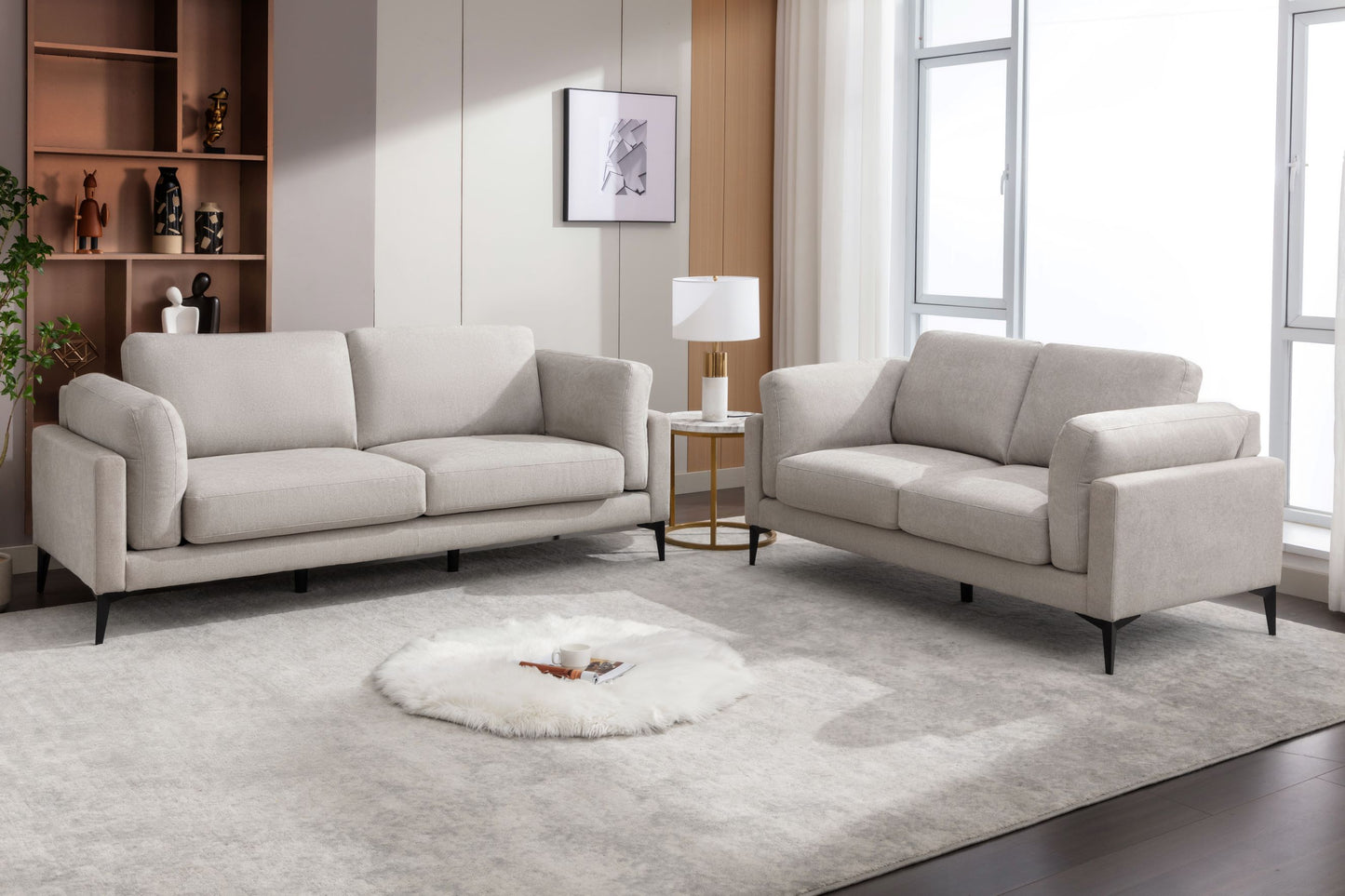 Newlands 3+2 Fabric Sofa - Light Grey