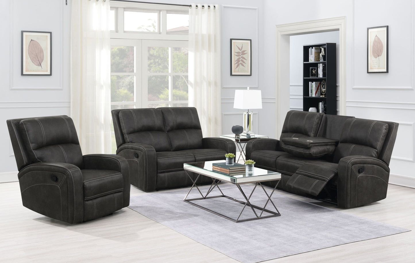 Ringswood 3+1+1 Manual Recliner - Grey