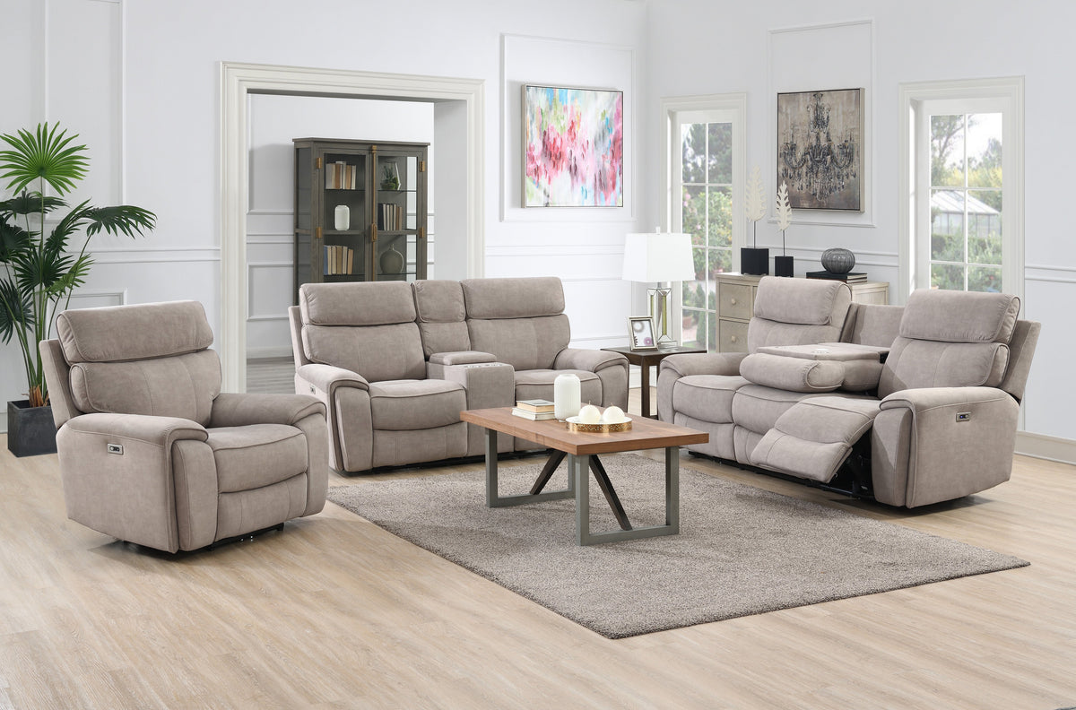 Springhill 1 Seater Fabric Electric Recliner- Beige