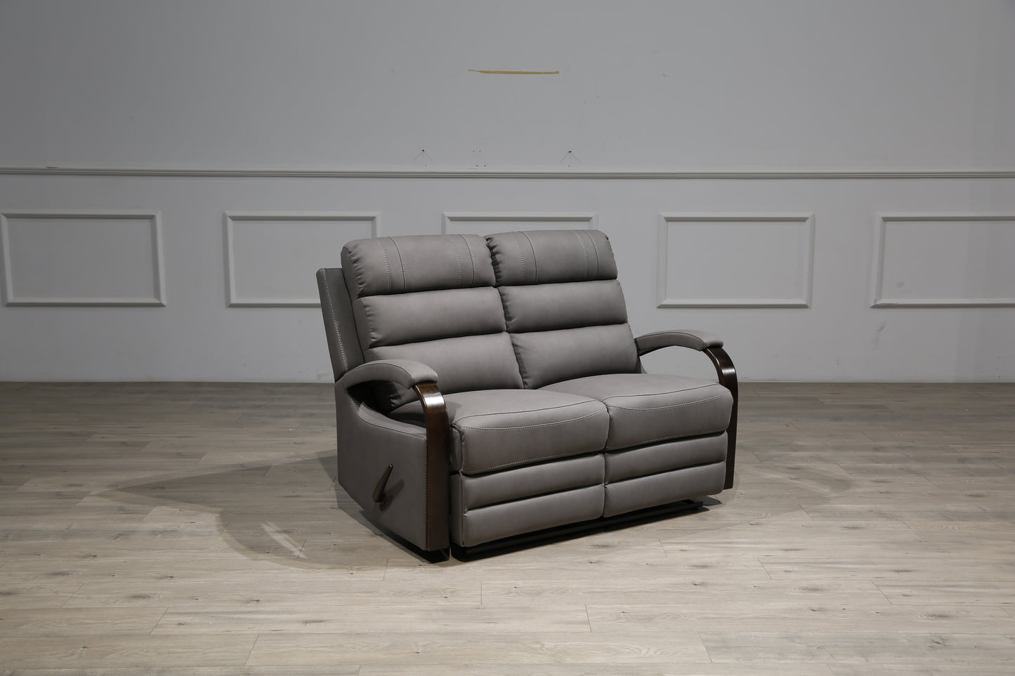 Tallaght 2 Seater Fabric Manual Recliner-Smoke Grey