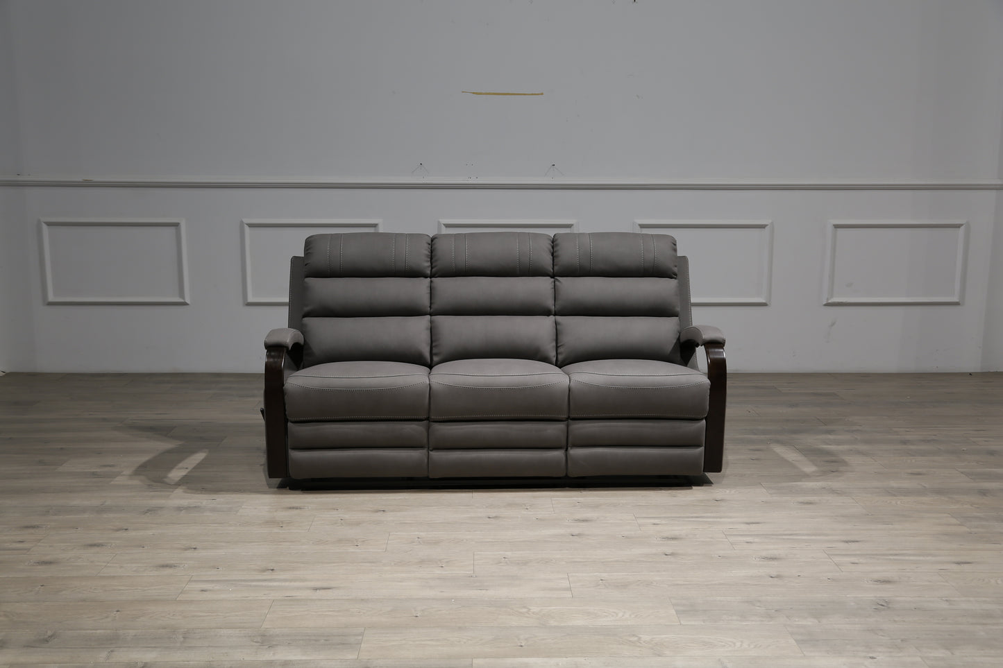 Tallaght 3 Seater Fabric Manual Recliner-Smoke Grey