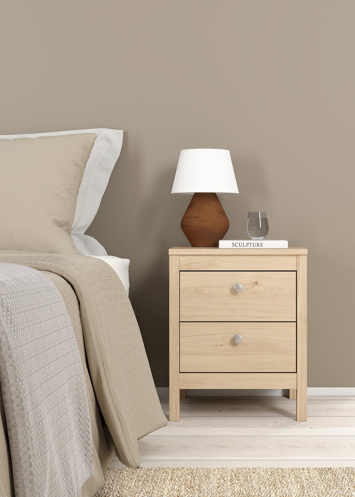 Madrid 2 Drawer Nightstand - Jackson Hickory