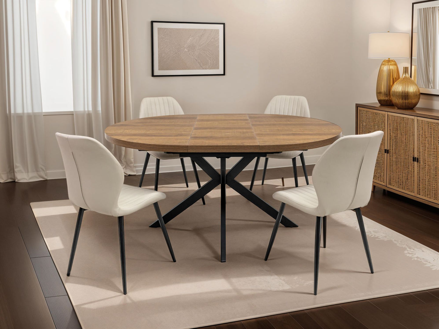 Pegasus Bay 1.2m Round Extending Dining Table