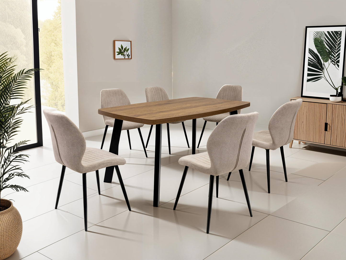 Pegasus Bay 1.6m Dining Table - Dark Oak