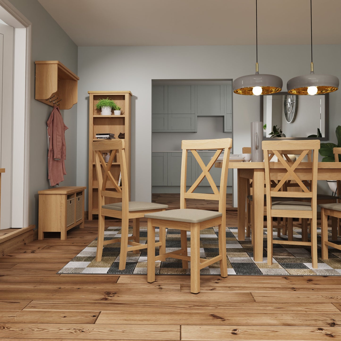 Rhodes Oak Dining Chair (x2)