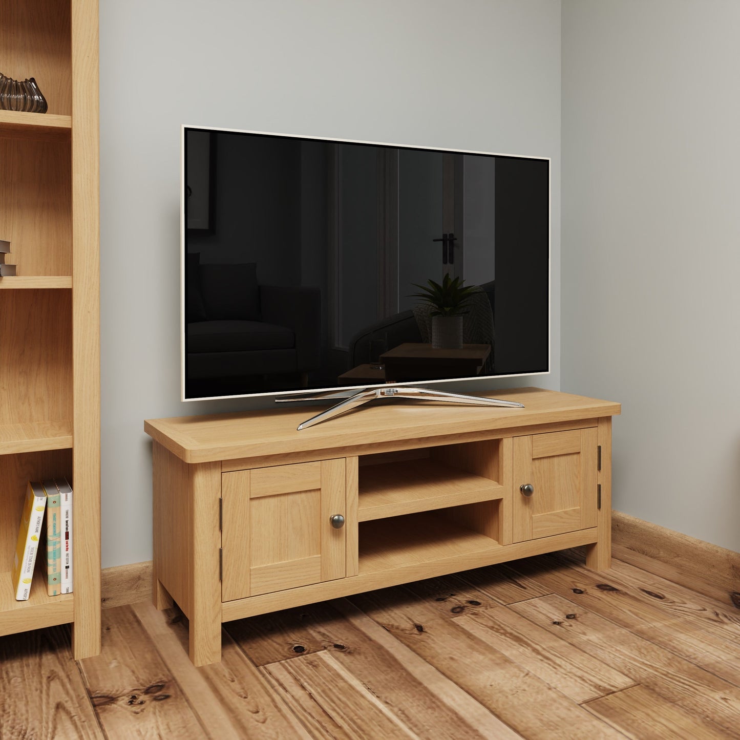 Rhodes Oak Large TV Unit