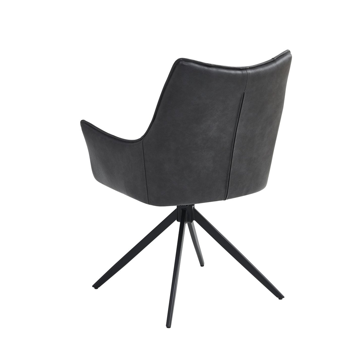 Vnvita Dining Chair Set of 2, Charcoal with Black Leg