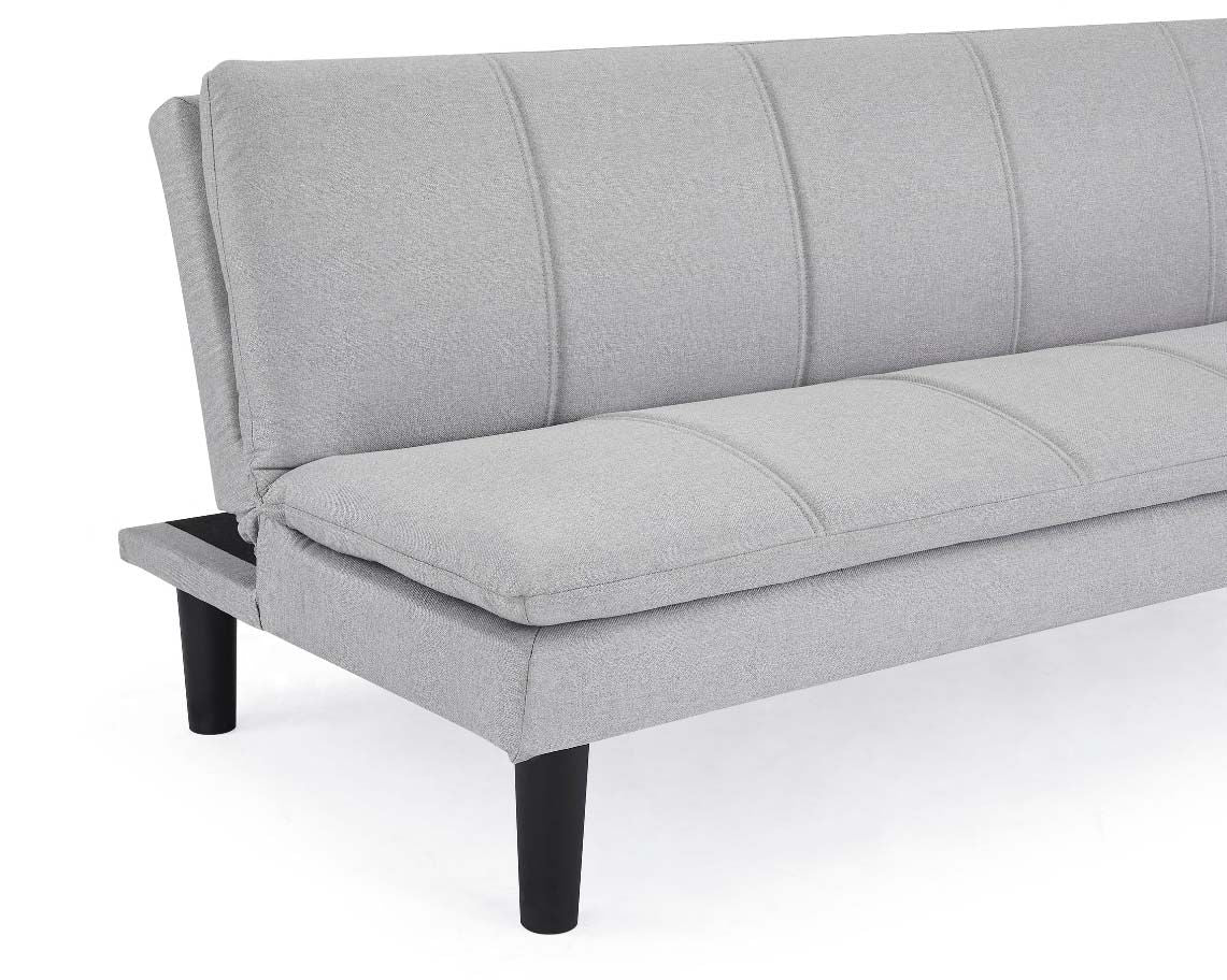 Adam 3 Seater Sofa Bed - Light Grey Woven Fabric