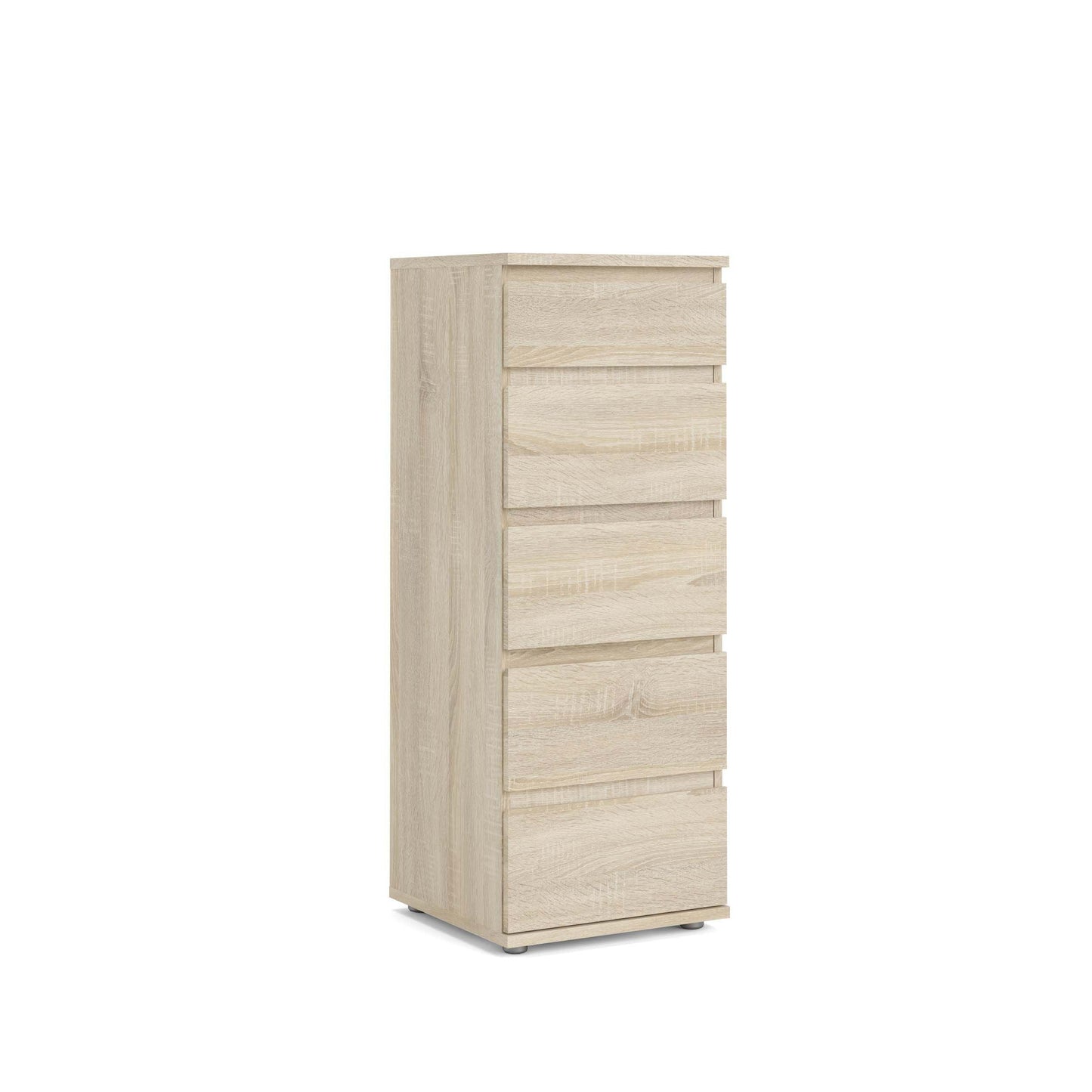 Nova Narrow Chest of 5 Drawers- Oak