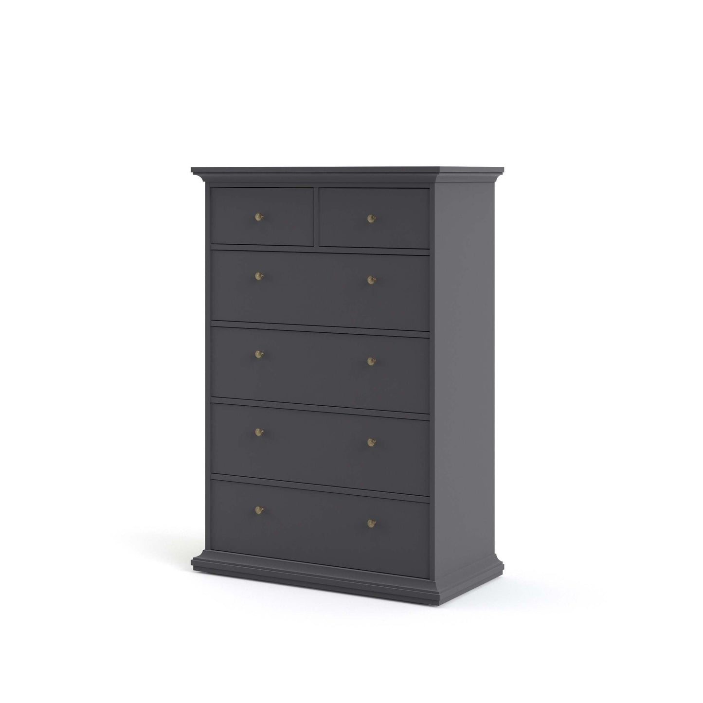 Paris Chest of 6 Drawers - Grey