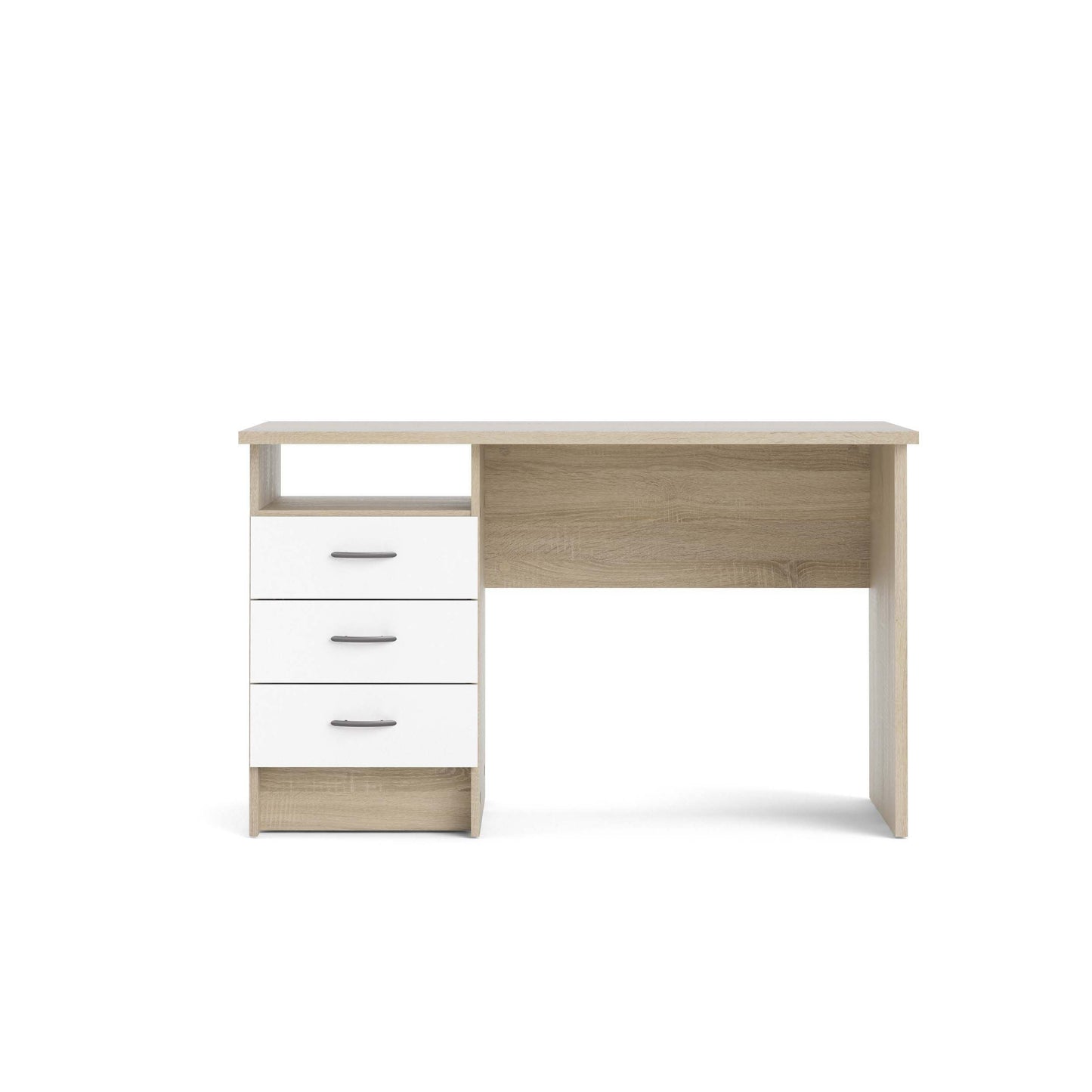 Function Plus Standard Desk - Oak / White