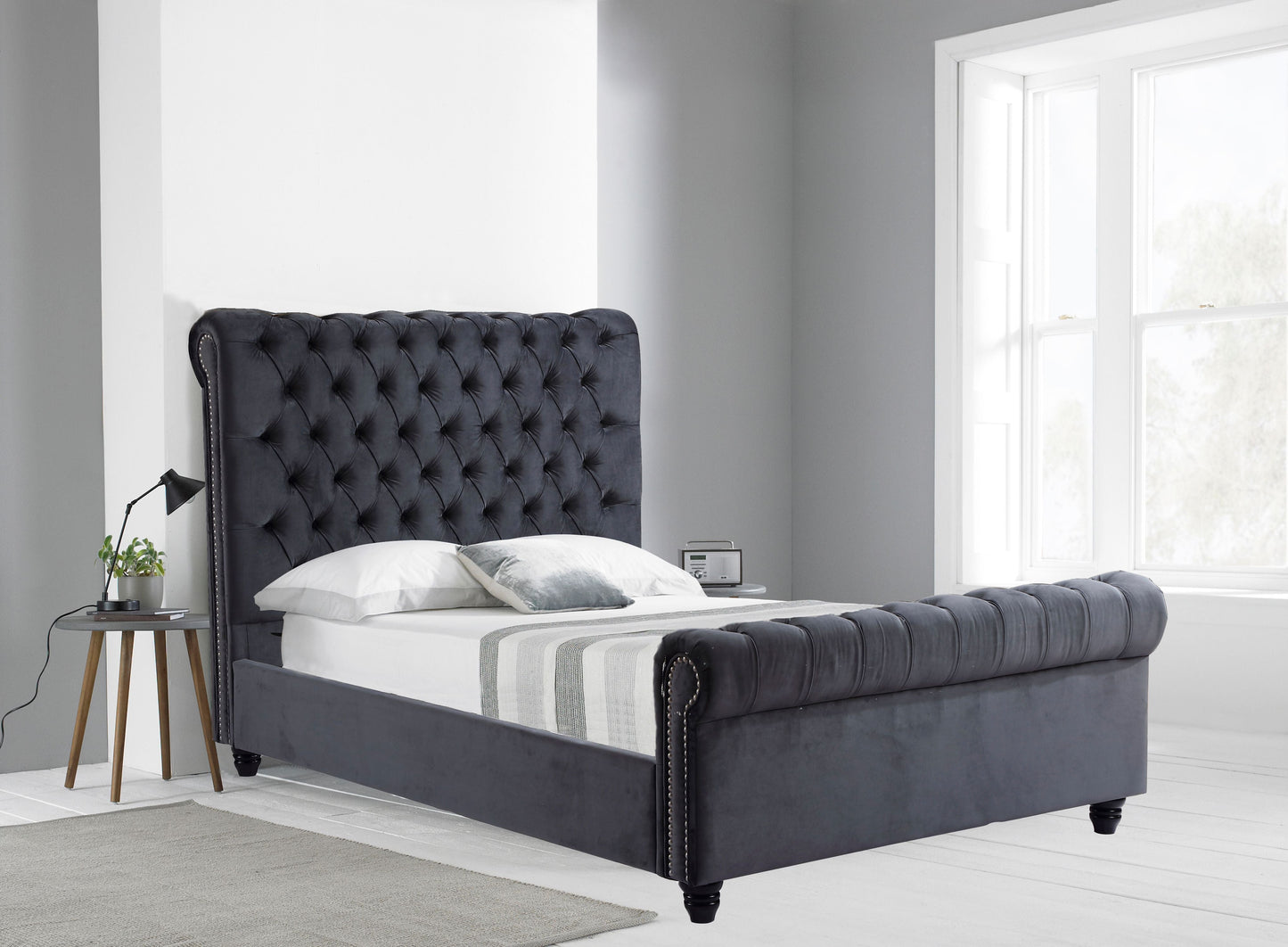 Seville 4'6 Bed - Grey
