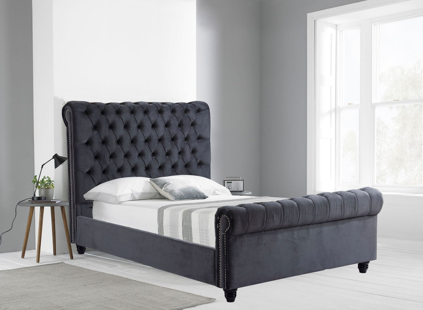 Seville 5'0 Bed - Grey