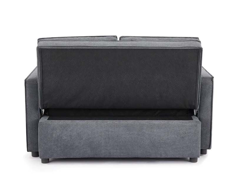 Sandhurst 2 Seater Linen Fabric Pull Out Sofa Bed - Dark Grey
