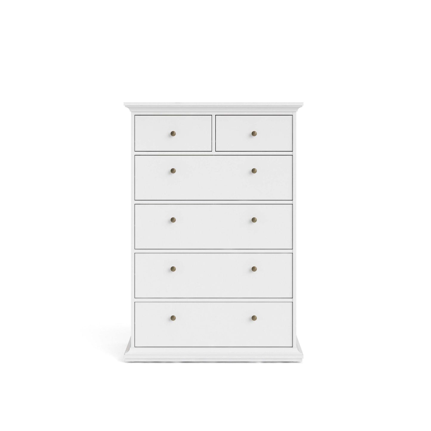 Paris Chest of 6 Drawers - White