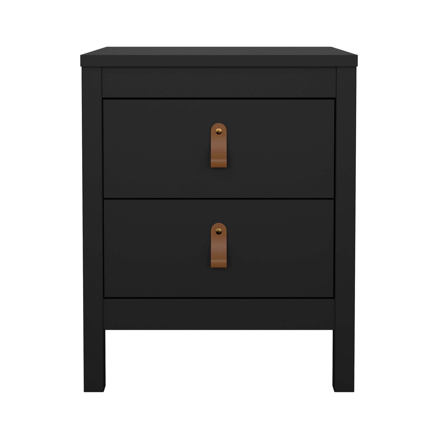 Madrid 2 Drawer Nightstand - Black