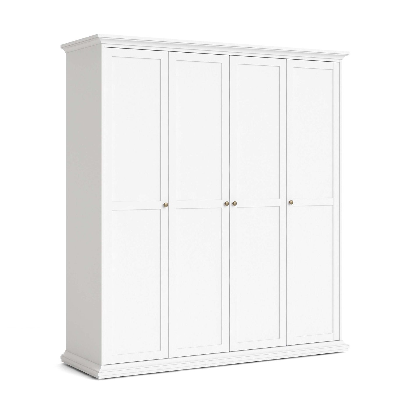 Paris Wardrobe with 4 Doors - White