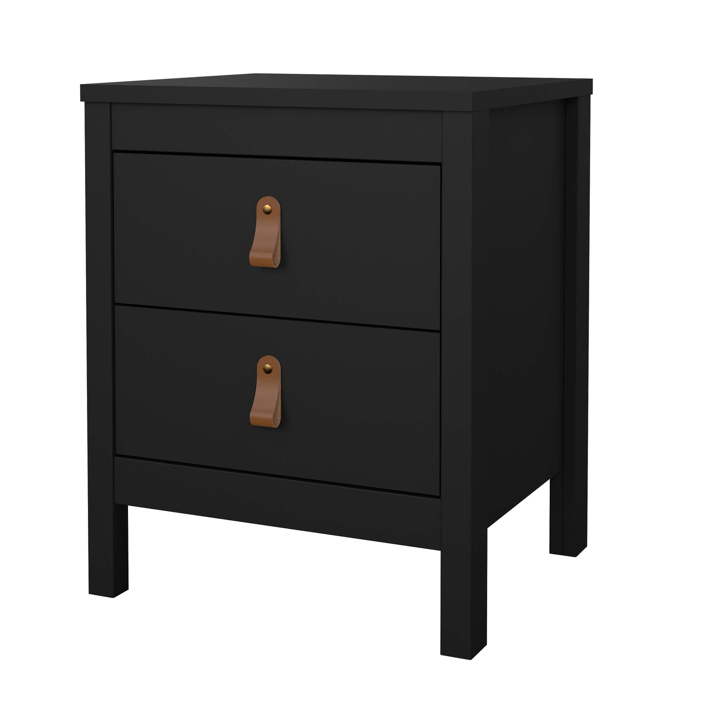 Madrid 2 Drawer Nightstand - Black