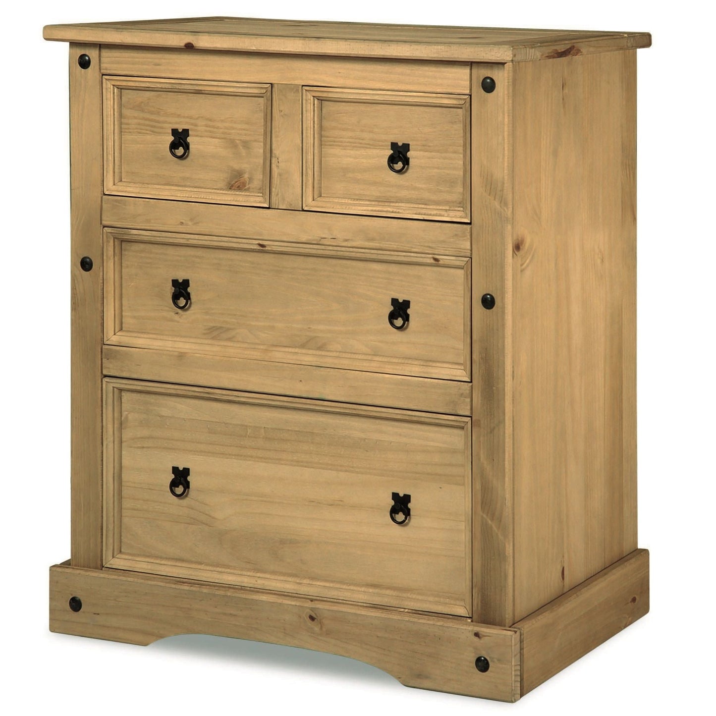 Corona 2 + 2 Chest of Drawers - Distressed Waxed Pine