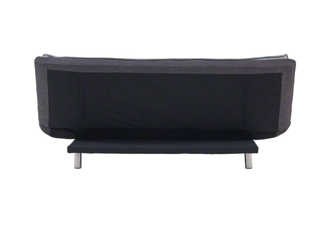 Detroit 2 Seater Fabric Sofa Bed Recliner - Duck Egg / Charcoal with chrome legs
