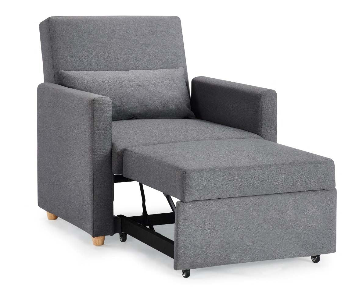 Augustin Fabric Sofa Bed Armchair - Grey