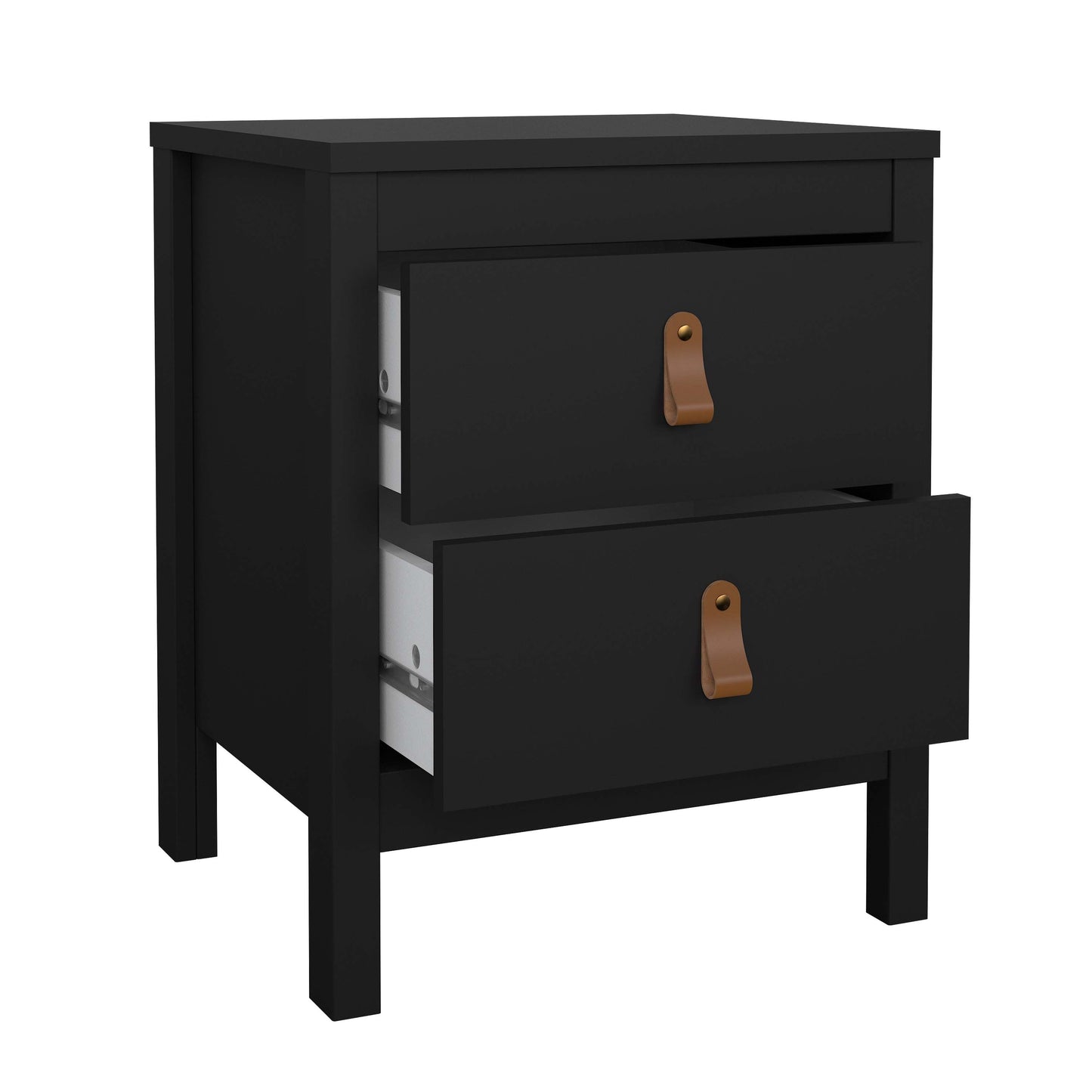 Madrid 2 Drawer Nightstand - Black