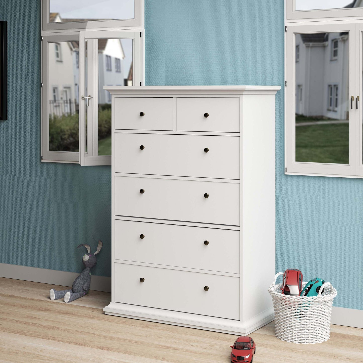 Paris Chest of 6 Drawers - White
