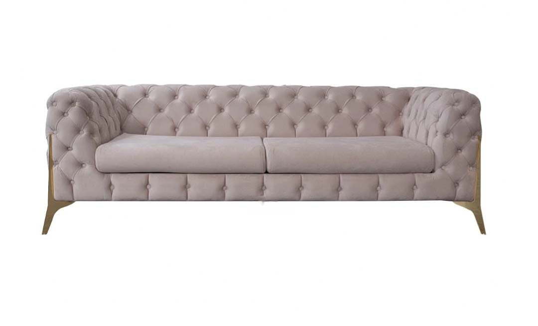 Jaya 2 Seater Velvet Sofa- Cream