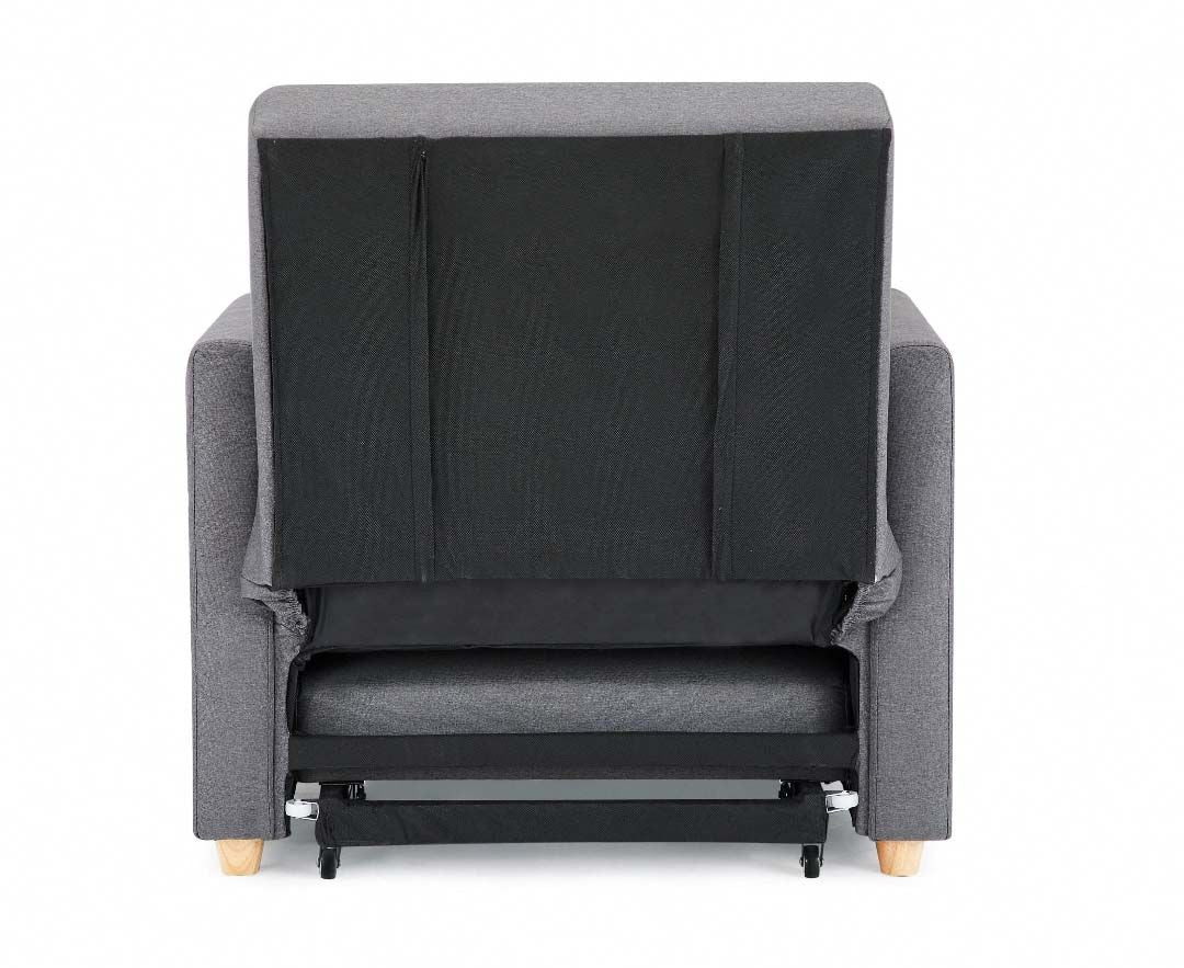 Augustin Fabric Sofa Bed Armchair - Grey