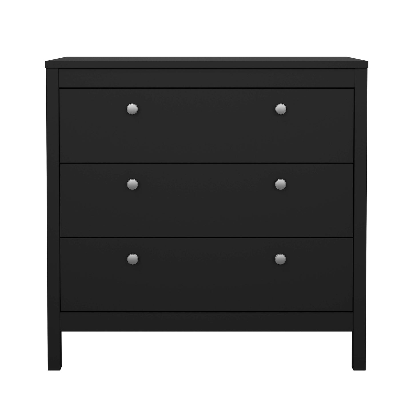 Madrid 3 Drawer Chest - Black