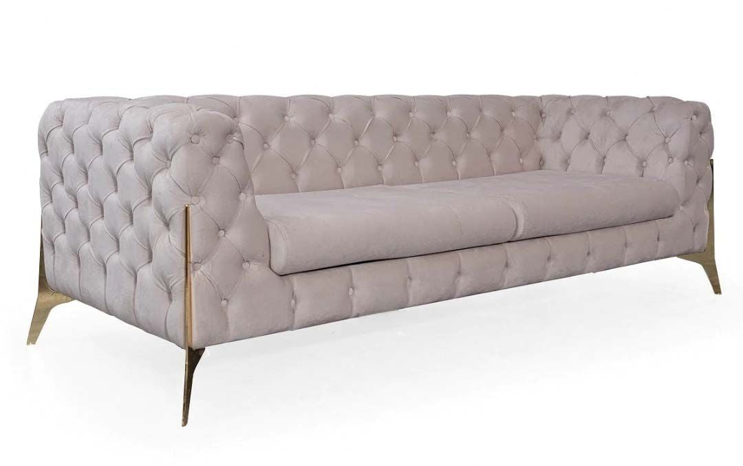 Jaya 2 Seater Velvet Sofa- Cream