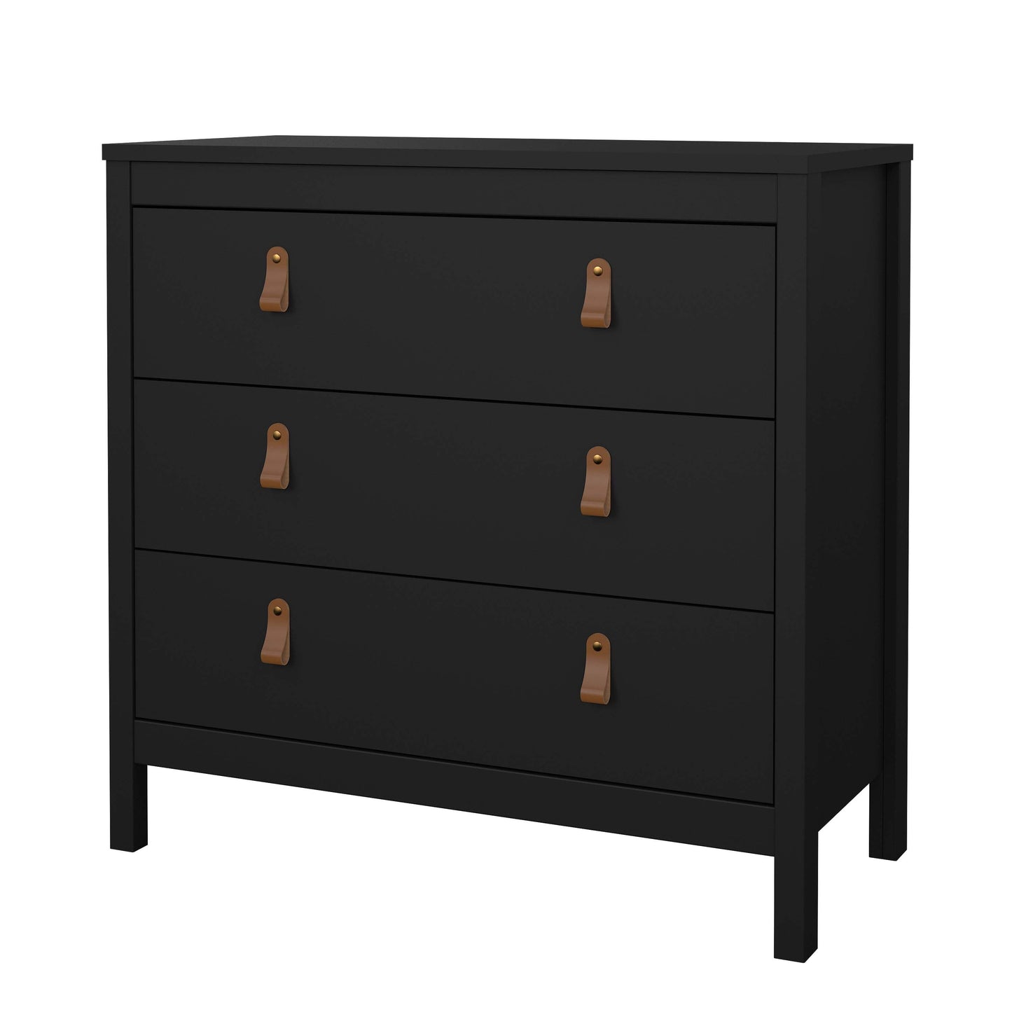Madrid 3 Drawer Chest - Black