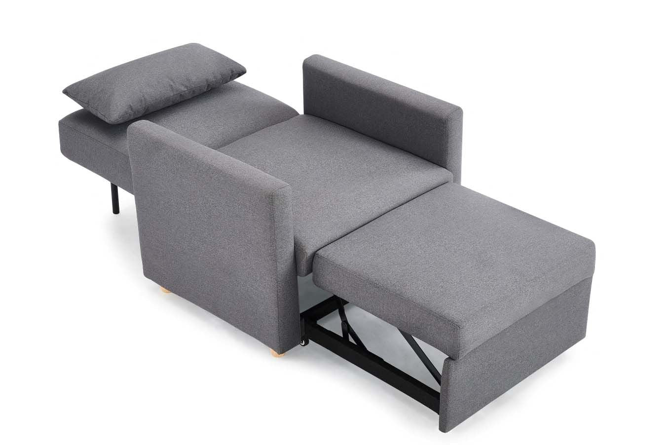 Augustin Fabric Sofa Bed Armchair - Grey