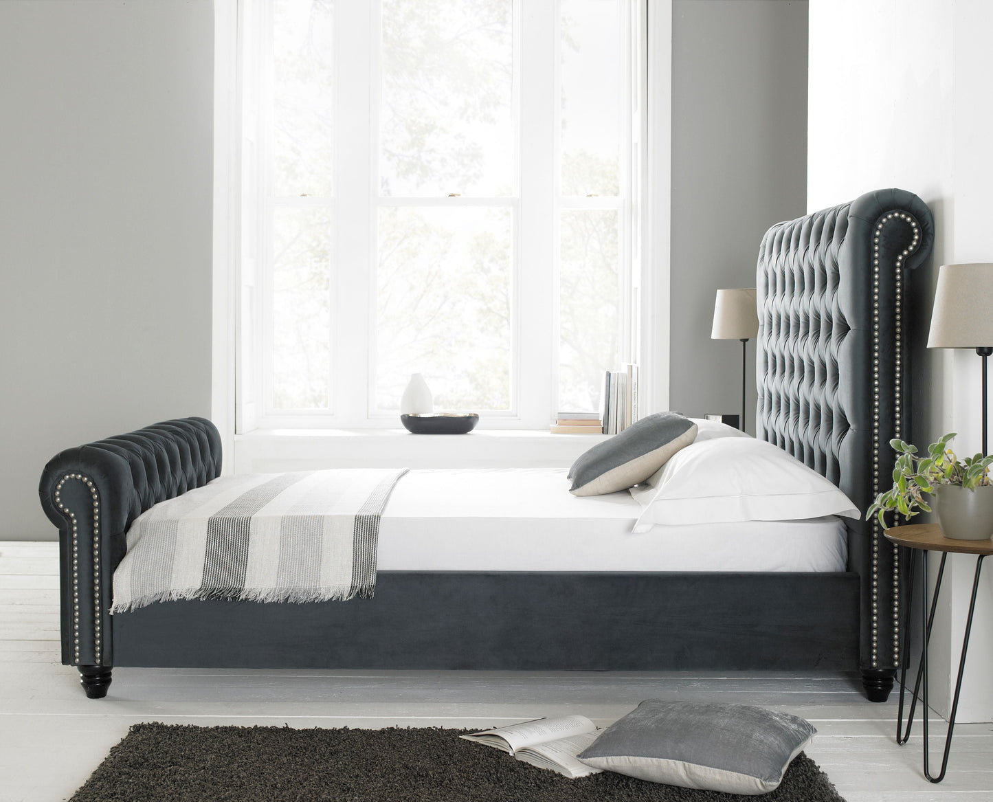Seville 4'6 Bed - Grey