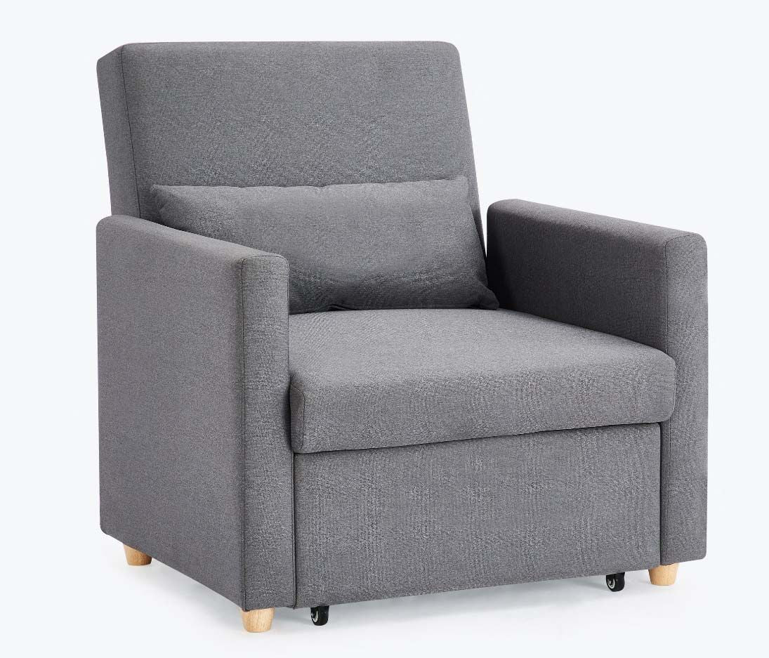 Augustin Fabric Sofa Bed Armchair - Grey