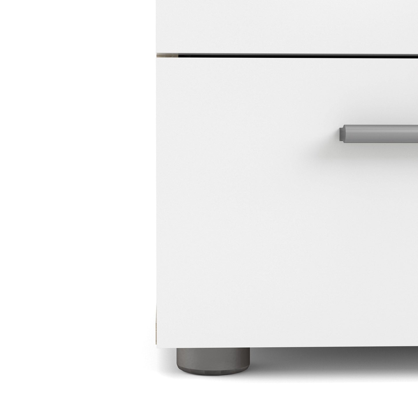 Pepe Chest of 5 Drawers - Oak with white high gloss